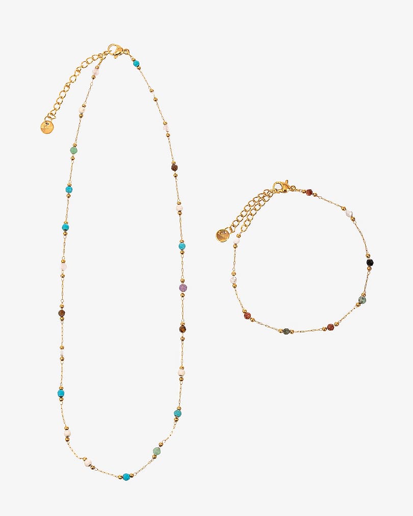 Women's bracelet and necklace set WNEC276MC