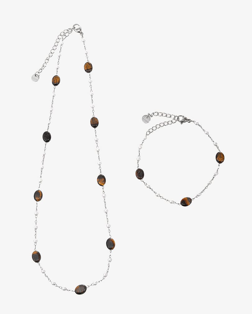 Women's bracelet and necklace set WNEC282BN