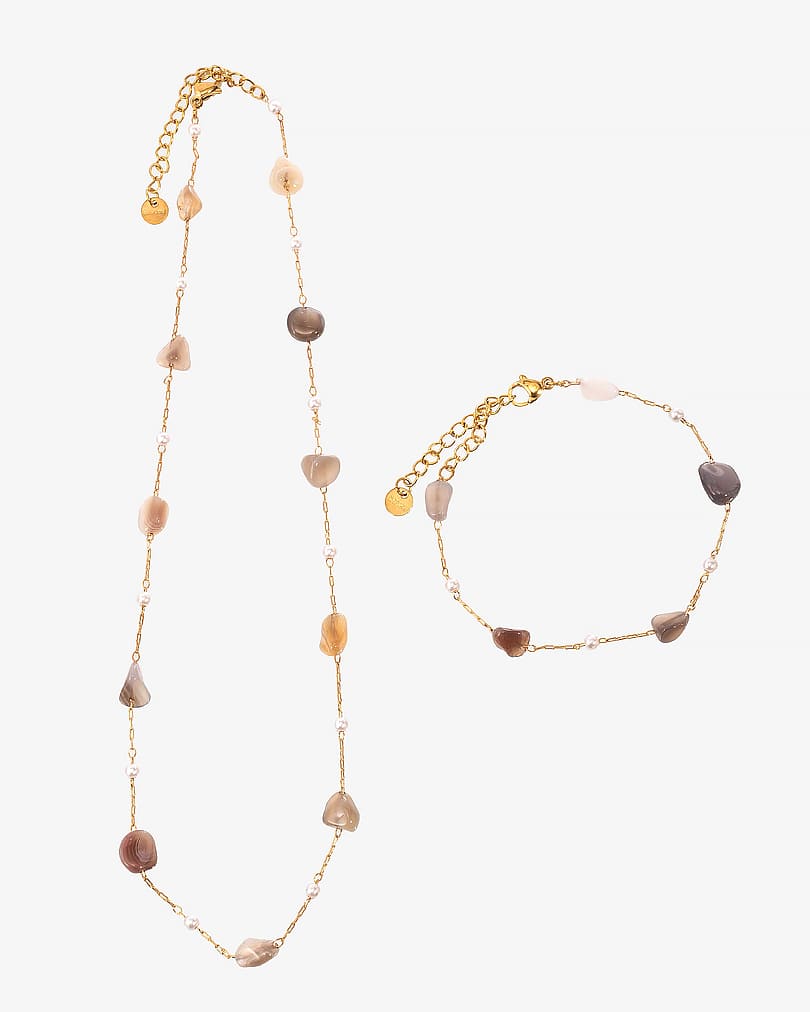 Women's bracelet and necklace set WNEC283MC