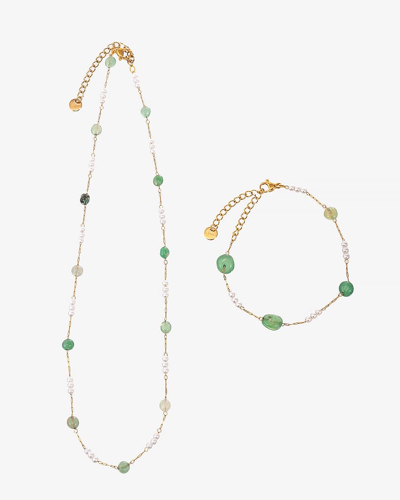 Women's bracelet and necklace set WNEC284MC