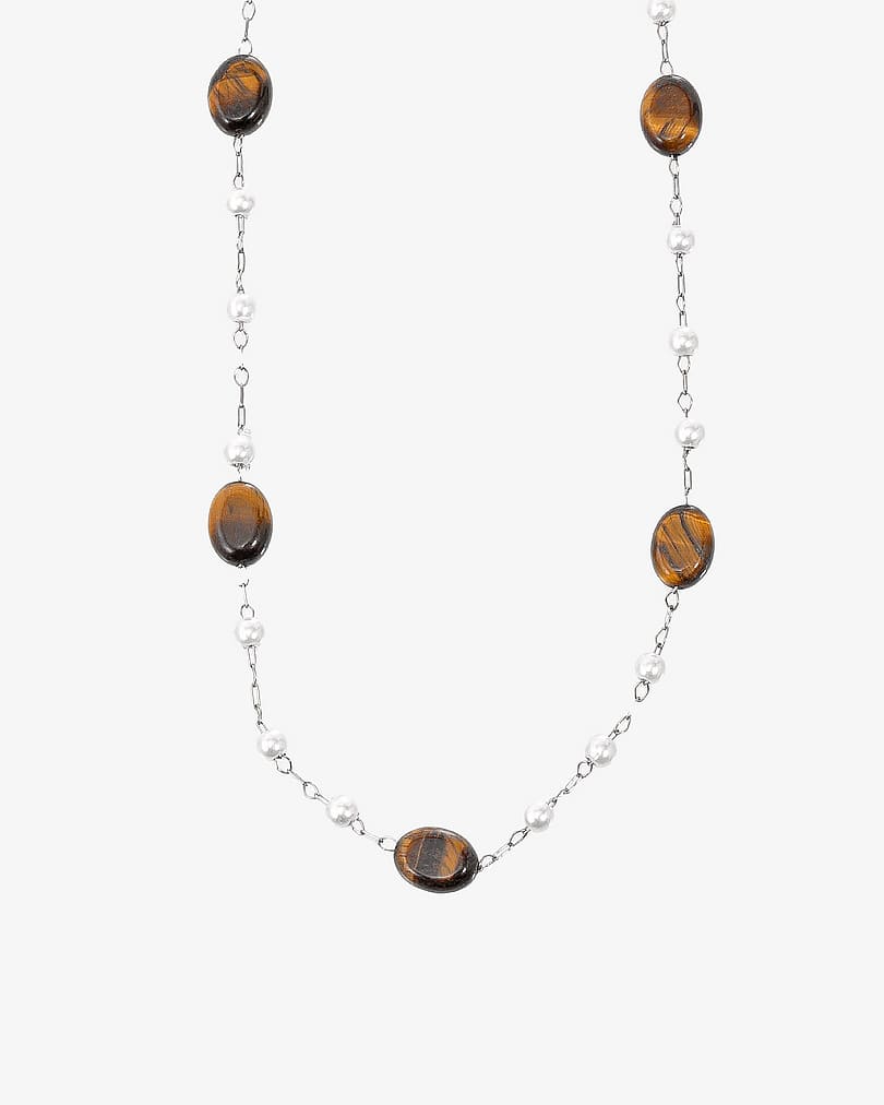 Tiger's Eye Stone Necklace WNEC285BN