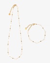 Women's bracelet and necklace set WNEC287WH