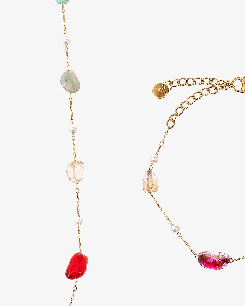 Women's bracelet and necklace set WNEC288MC