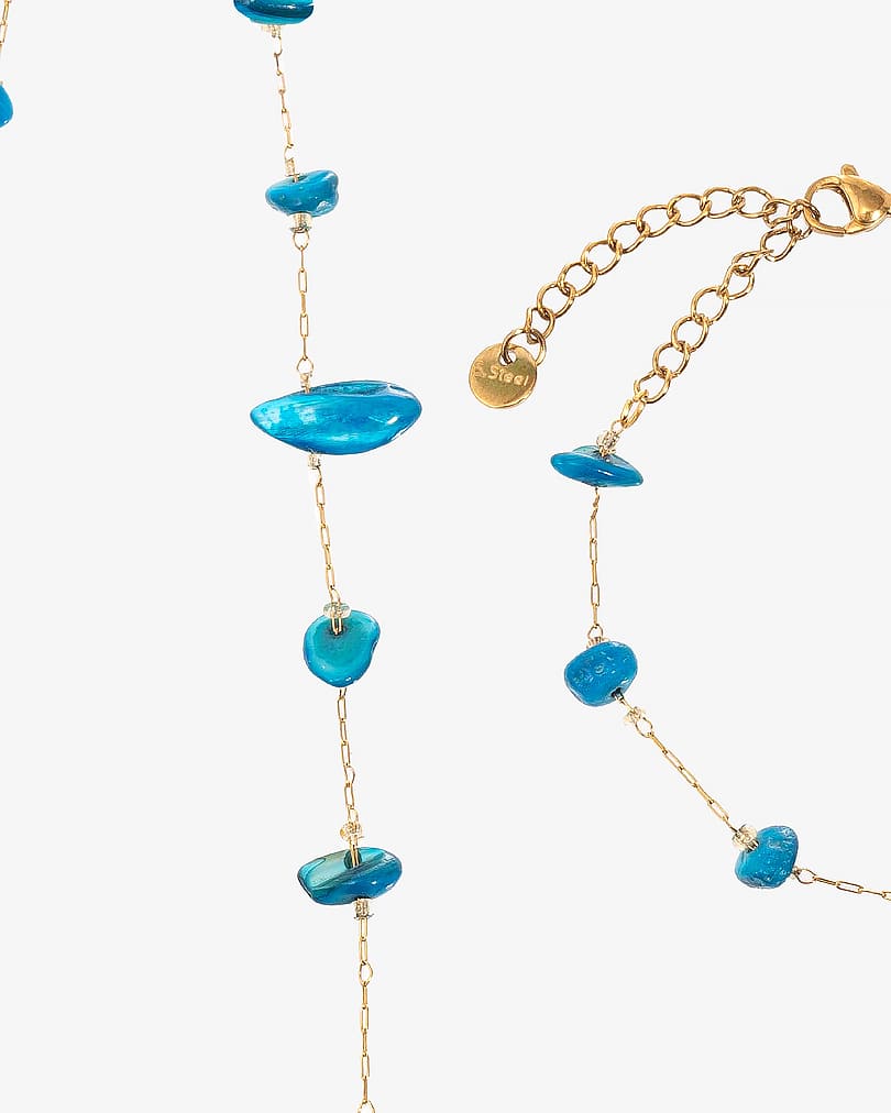 Women's bracelet and necklace set WNEC289BL