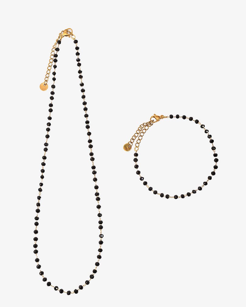 Women's Bracelet and Necklace Set WNEC291BK