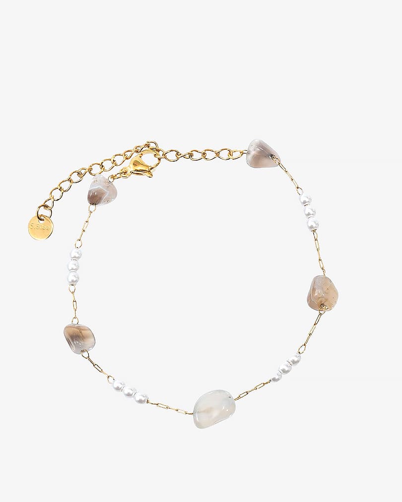 Luxury Natural Stone Bracelet WBRA157GY