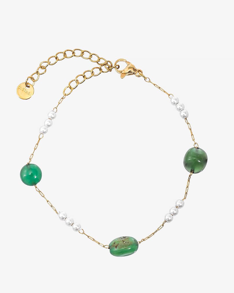 Unique Natural Stone Bracelet WBRA158GN