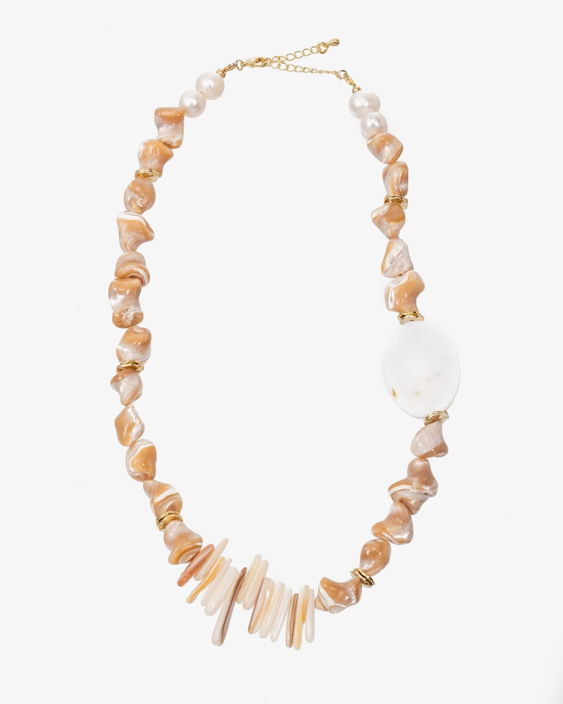 Natural seashell women's necklace WNEC140MC