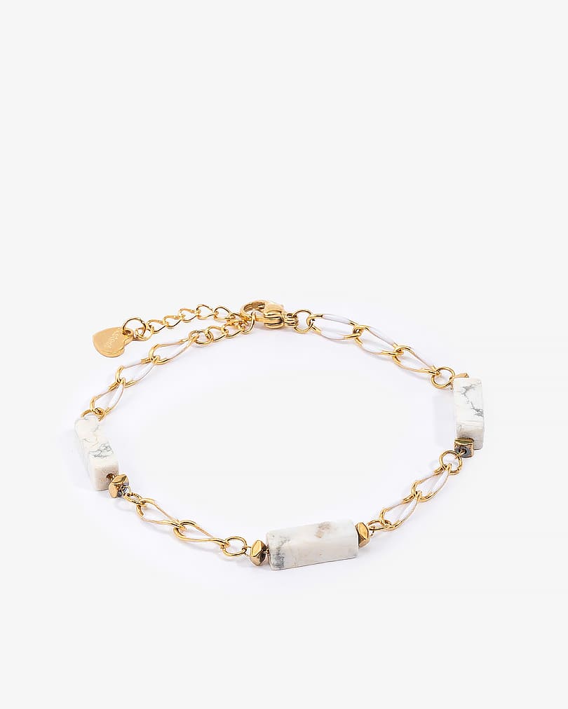 Elegant Natural Stone Bracelet WBRA180WH