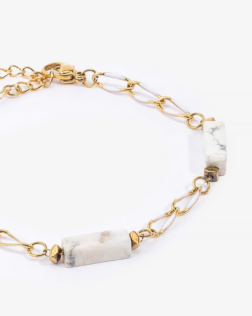 Elegant Natural Stone Bracelet WBRA180WH