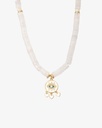 Women's necklace, jade stone WNEC135WH