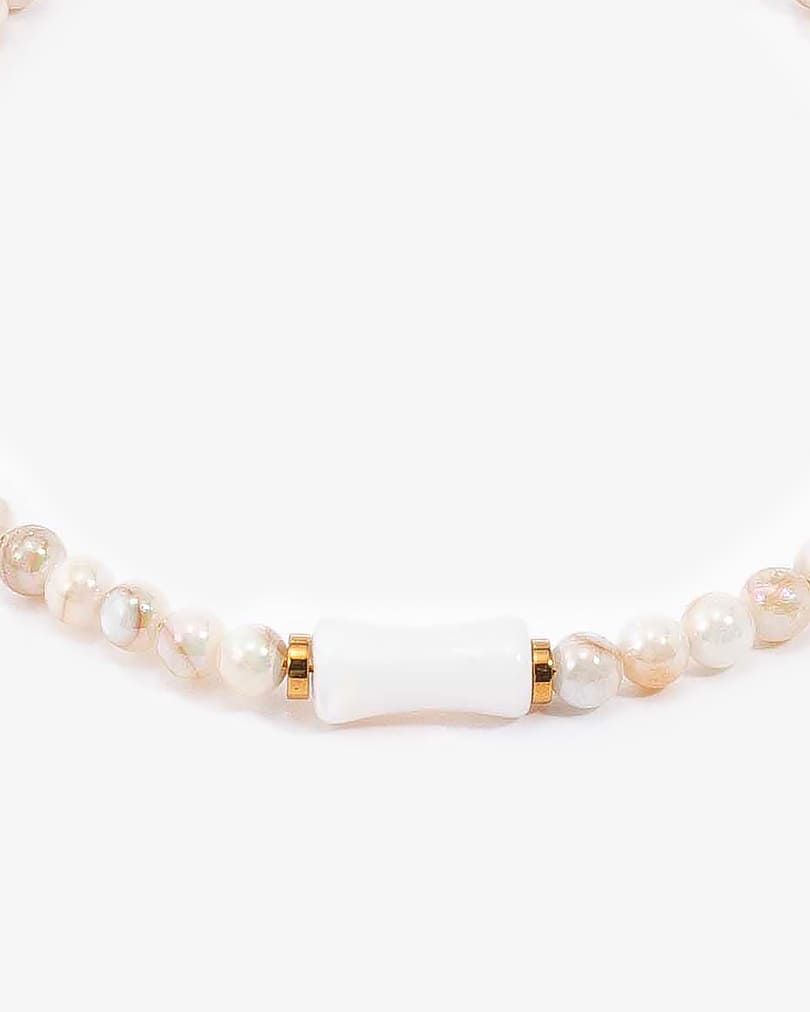 Natural Pearl Bracelet WBRA182WH