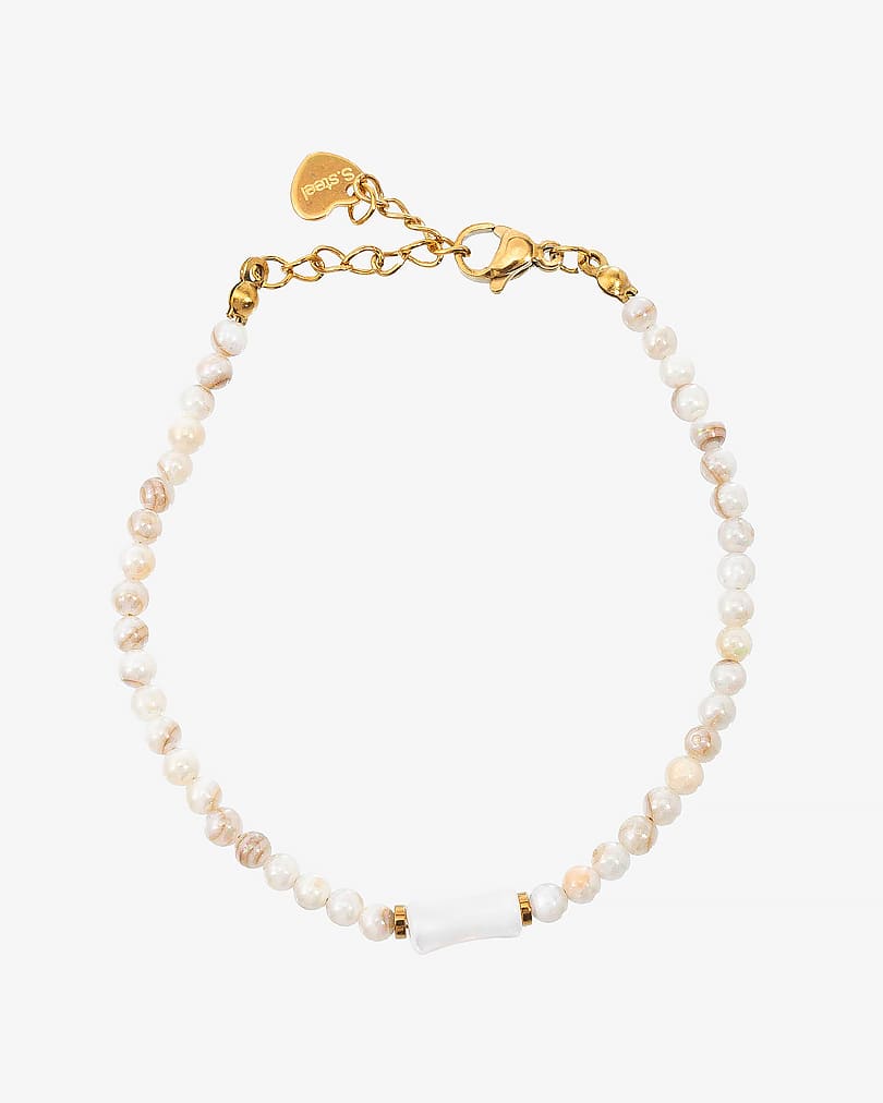 Natural Pearl Bracelet WBRA182WH