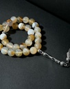 Natural Yemeni agate stone rosary ROS8137MC