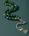 Natural Green Agate Stone Rosary ROS8141GN