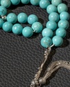 Turquoise stone rosary with veins ROS8142LL