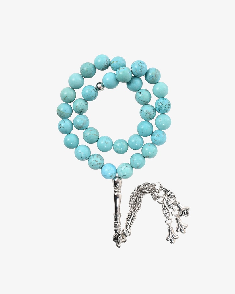 Turquoise stone rosary with veins ROS8142LL