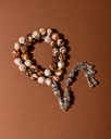 Brown zebra stone rosary ROS8143BN