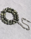 Green zebra stone rosary ROS8146GN