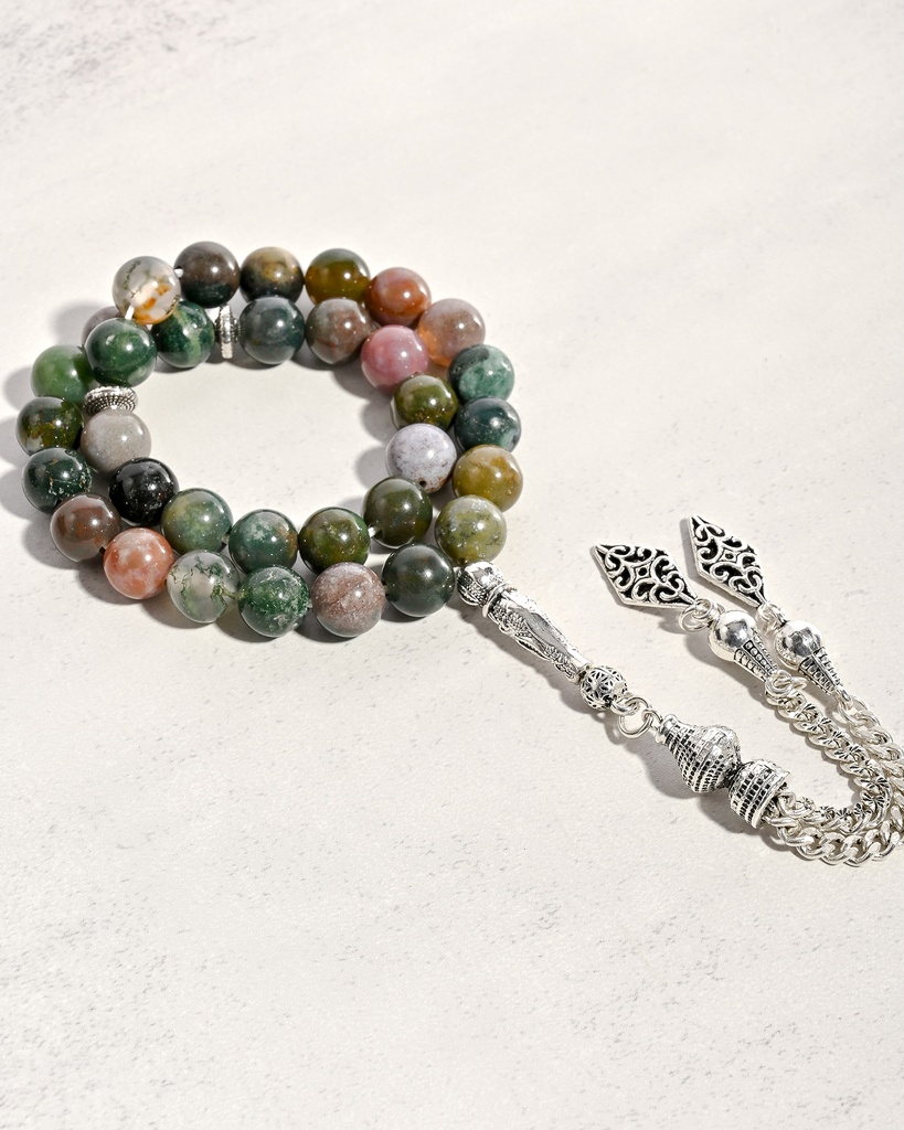 Indian agate Stone Rosary ROS8151GN
