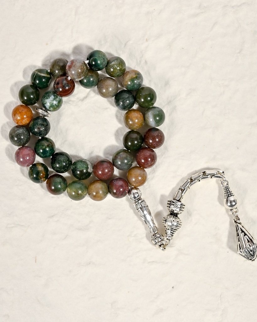 Indian agate Stone Rosary ROS8150GN