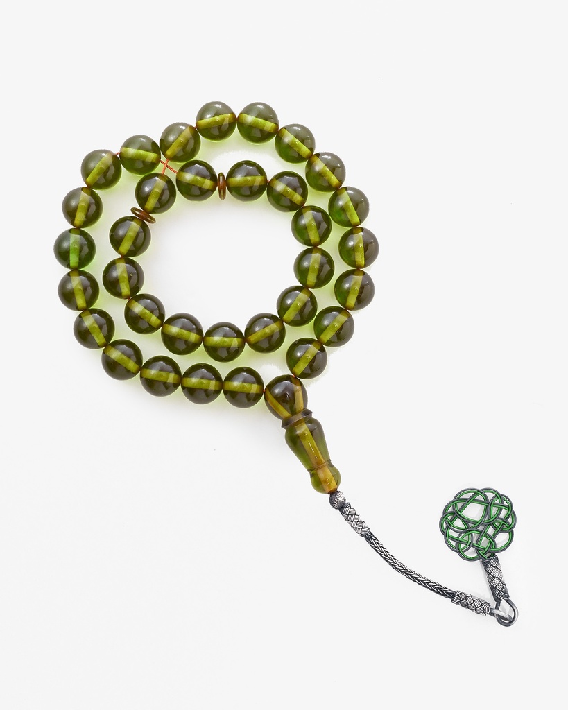 سبحة فاتوران لون أخضر شفاف