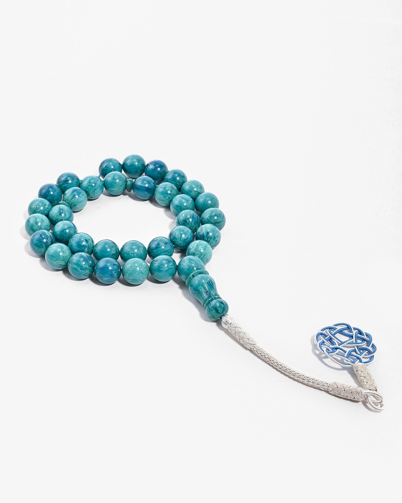 New cast Fatouran rosary with veins ROS792BL