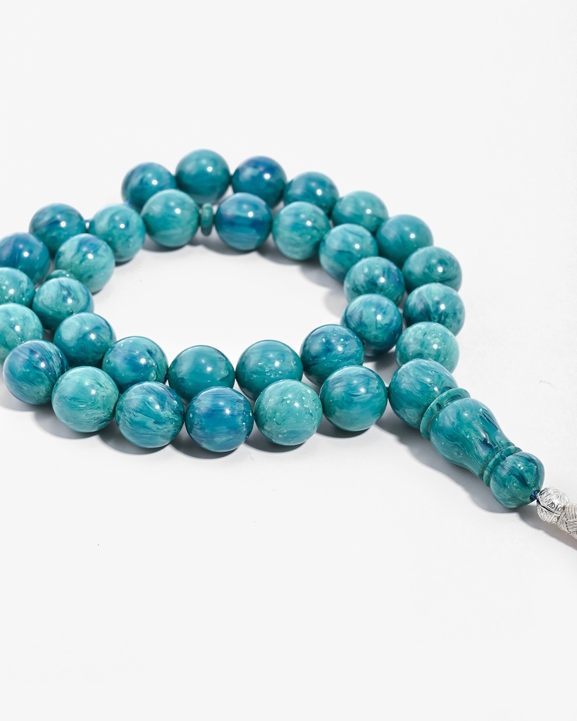 New cast Fatouran rosary with veins ROS792BL