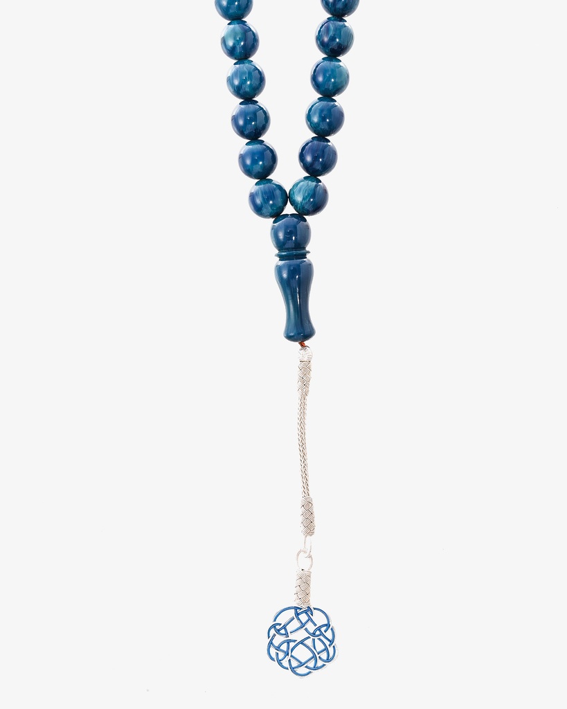 سبحة فاتوران صب جديد بعروق ازرق فاتح