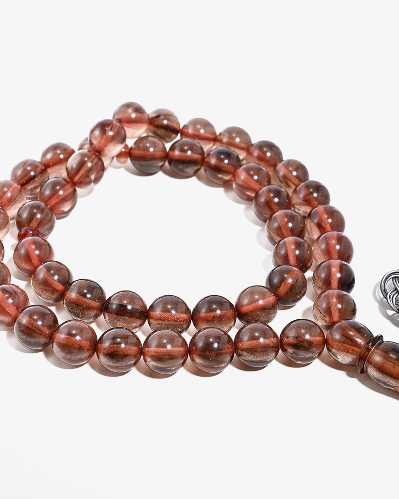 سبحة فاتوران لون بني فاتح شفاف