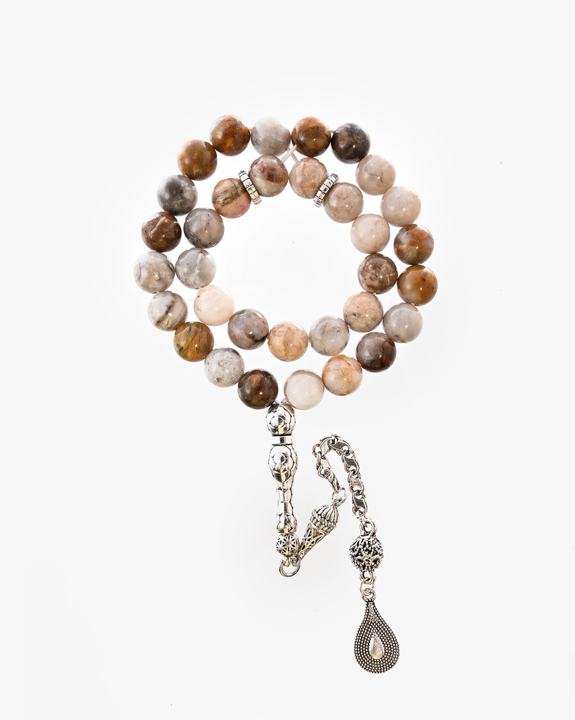 Bamboo Agate Rosary ROS8158MC