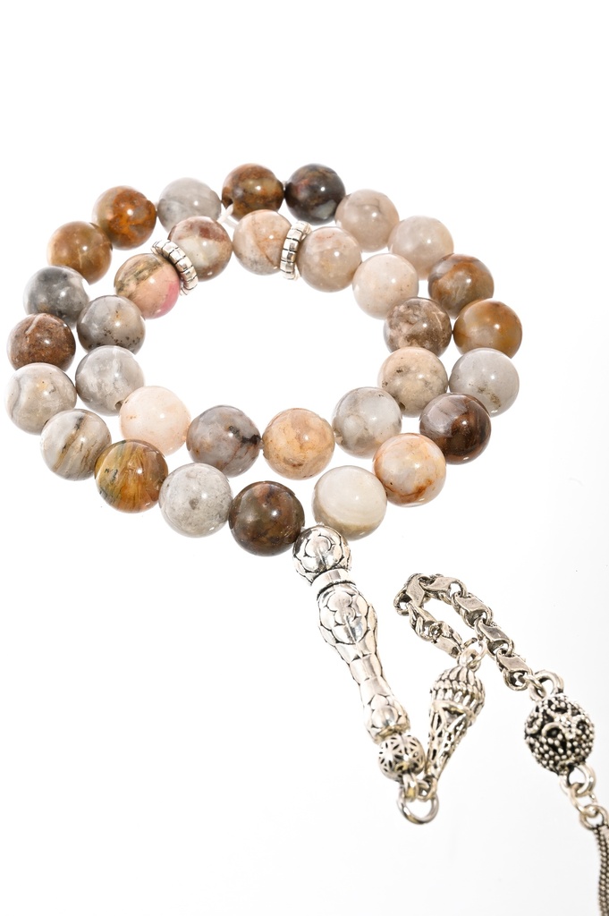 Bamboo Agate Rosary ROS8158MC