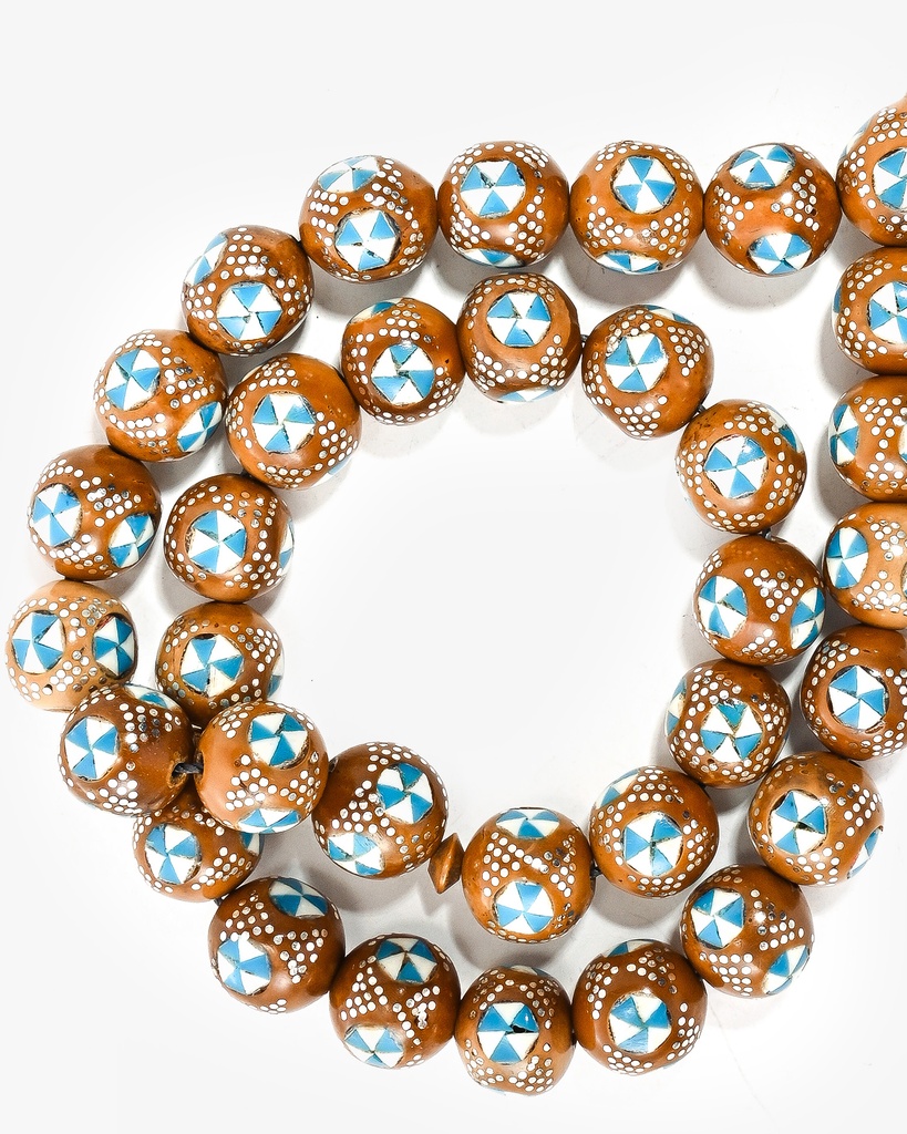 Silver inlaid Kok rosary ROS5411MC