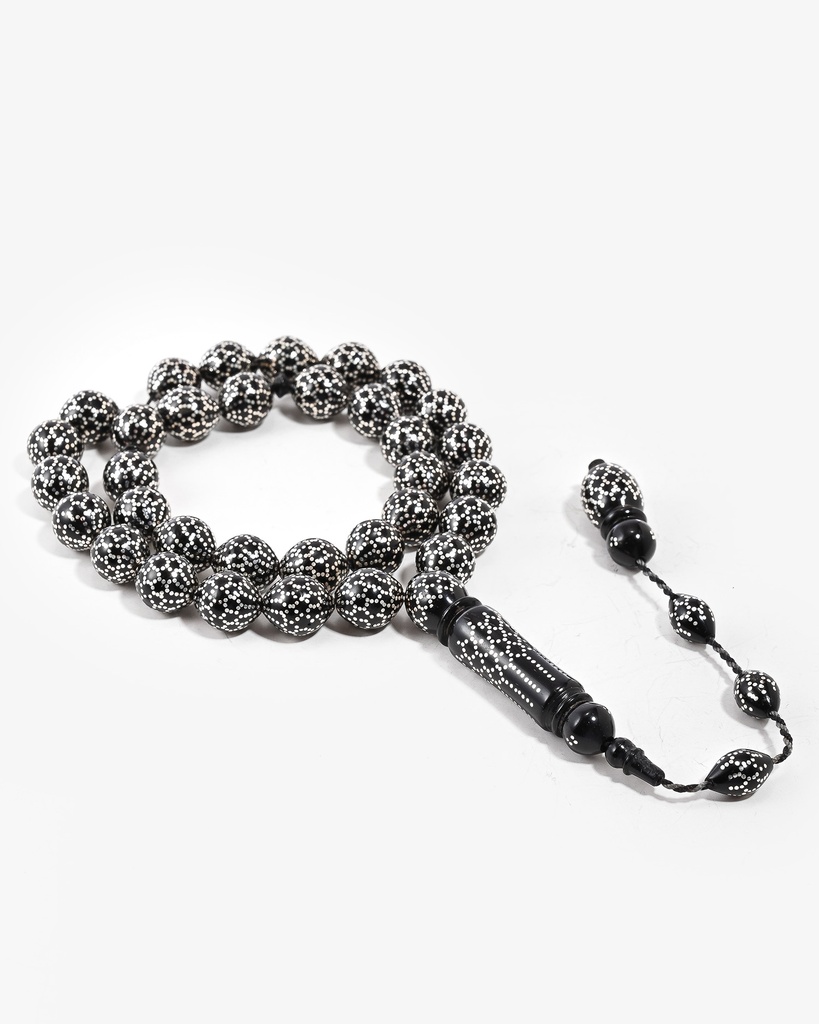 Silver-Inlaid Kok Rosary ROS5412BK