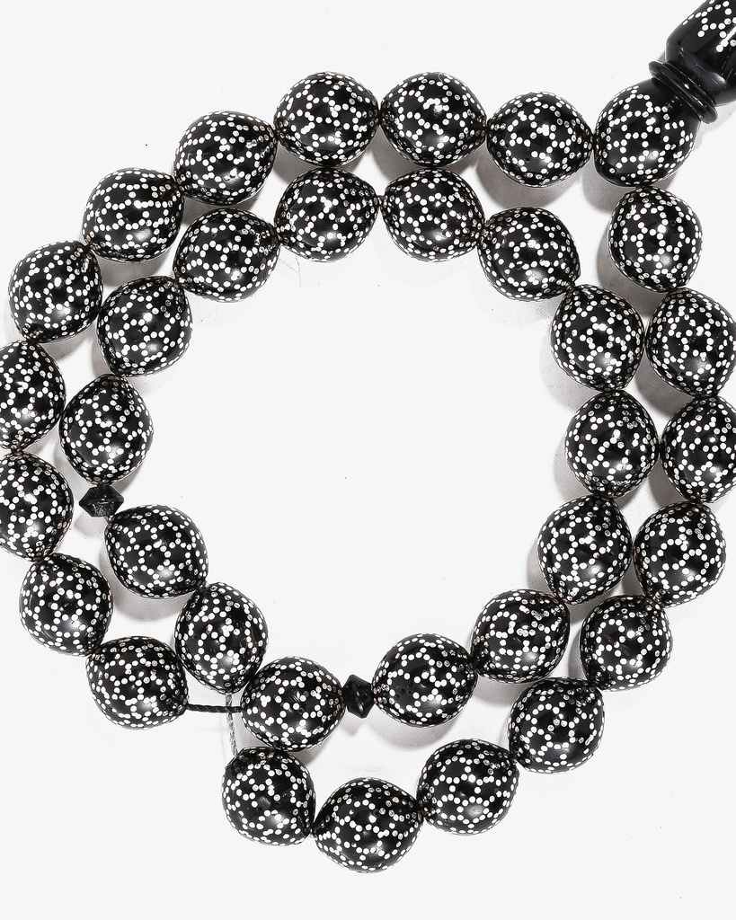 Silver-Inlaid Kok Rosary ROS5412BK