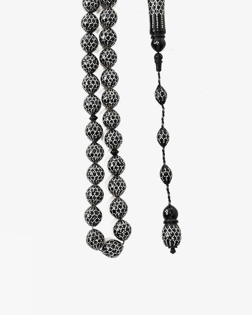 Silver-Inlaid Kok Rosary ROS5412BK
