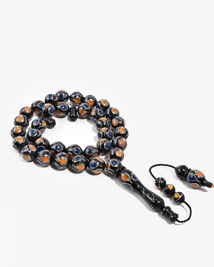 A sophisticated silver-inlaid Kok rosary ROS5416MC