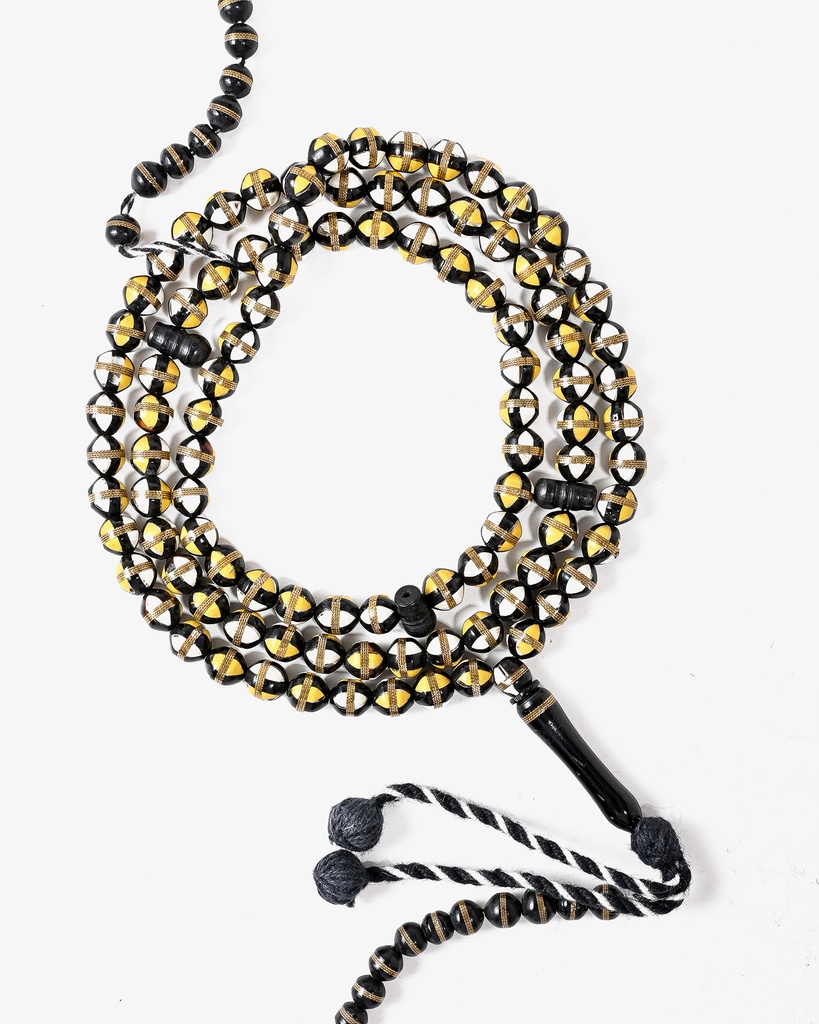 Ivory and Amber-Like Kooka Tasbih ROS5435MC