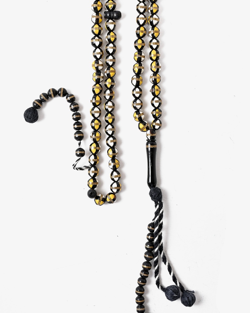 Ivory and Amber-Like Kooka Tasbih ROS5435MC