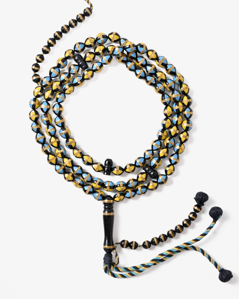 Amber and Turquoise-Like Coke Rosary ROS5436MC