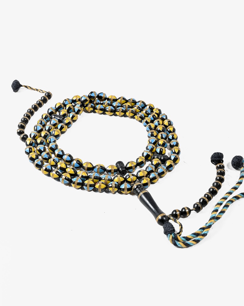 Amber and Turquoise-Like Coke Rosary ROS5436MC