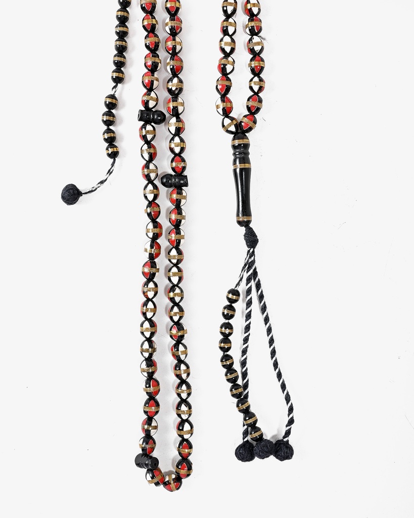 سبحة كوك شبيه العاج والمرجان الطبيعي