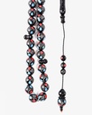 Coral and turquoise silver rosary ROS5460MC