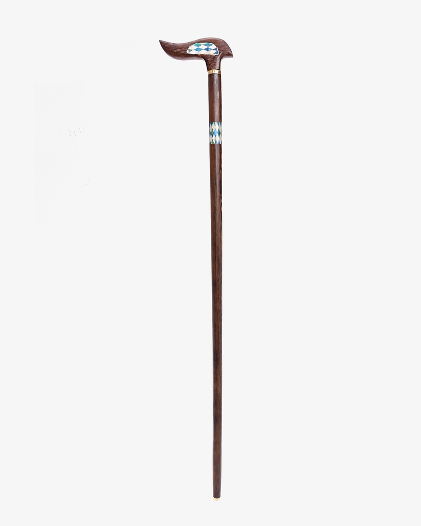 عصا عكاز فينجي صدف طبيعي فاخر