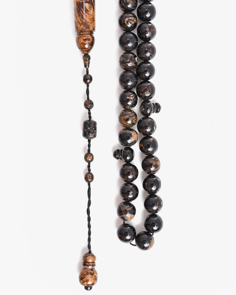 سبحة اليسر درجة اولى من البحر الاحمر بعروق (المرجان الأسود والعسلي )