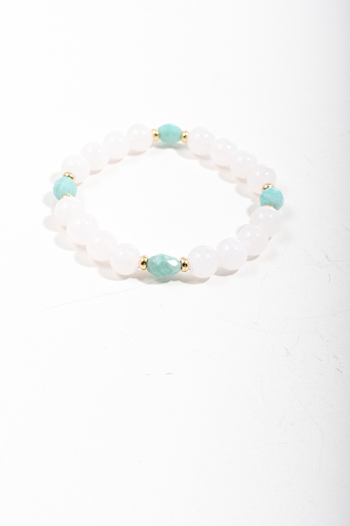 Rose Quartz and Apatite Bracelet WBRA199MC