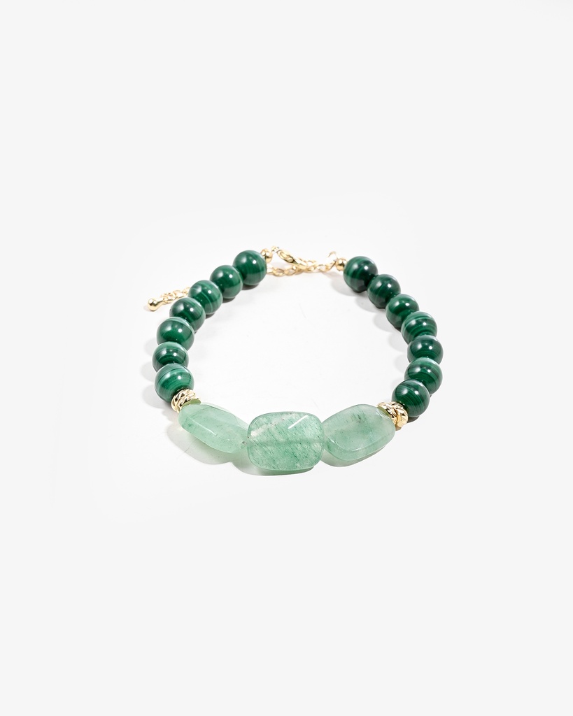 Malachite and Apatite Bracelet WBRA206GN