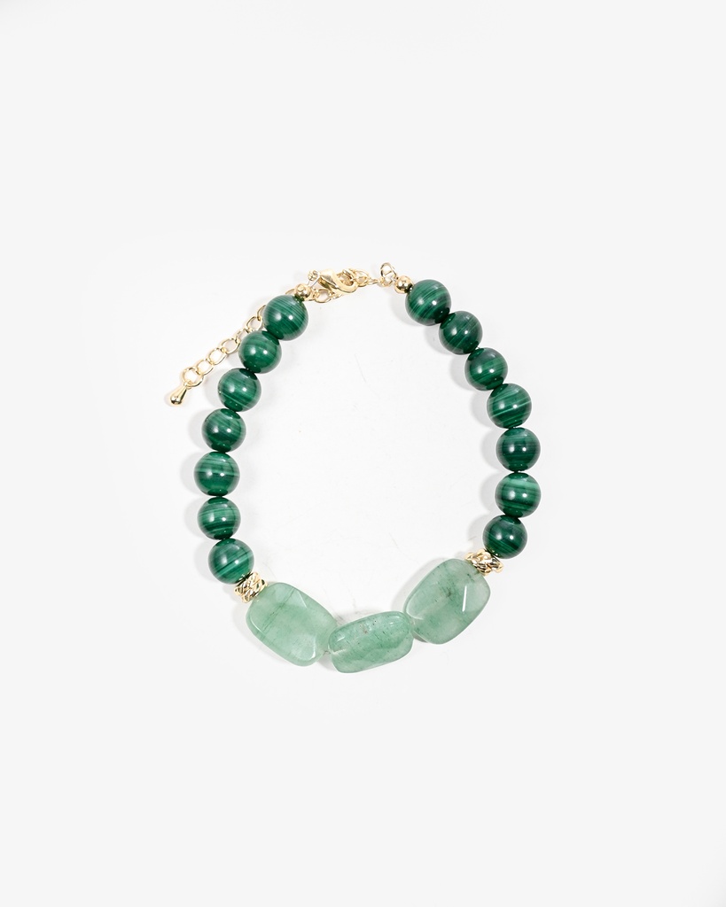 Malachite and Apatite Bracelet WBRA206GN