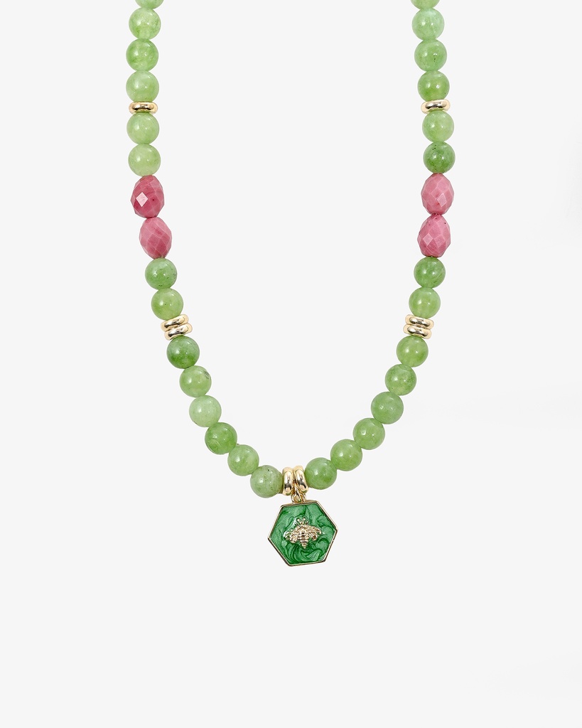 Aventurine and rhodochrosite WNEC321GN