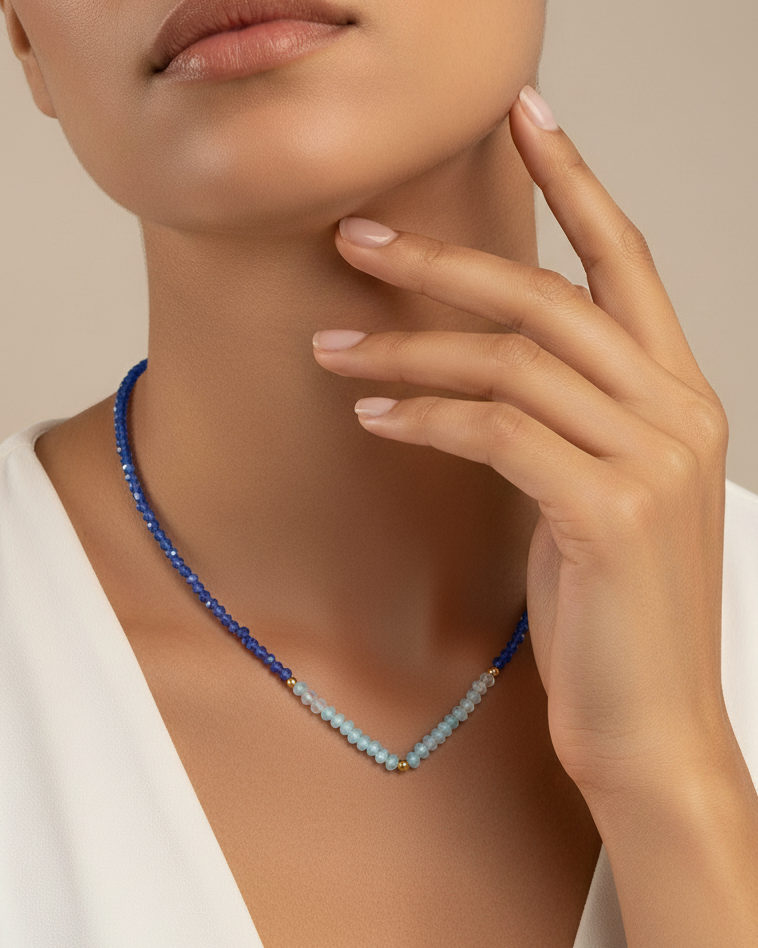 Women's Necklace Made of Natural Shells WNEC240BL